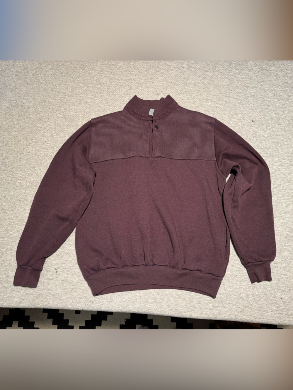 Vintage Early 1990s Trader Bay Eggplant Color Pullover size Large